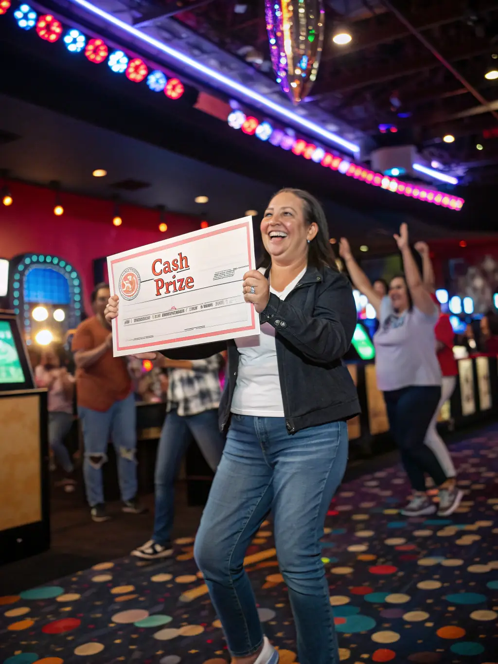 A vibrant photo capturing the celebration of a tournament winner at the Laissac Poker Club, highlighting the joy and rewards of competitive play.