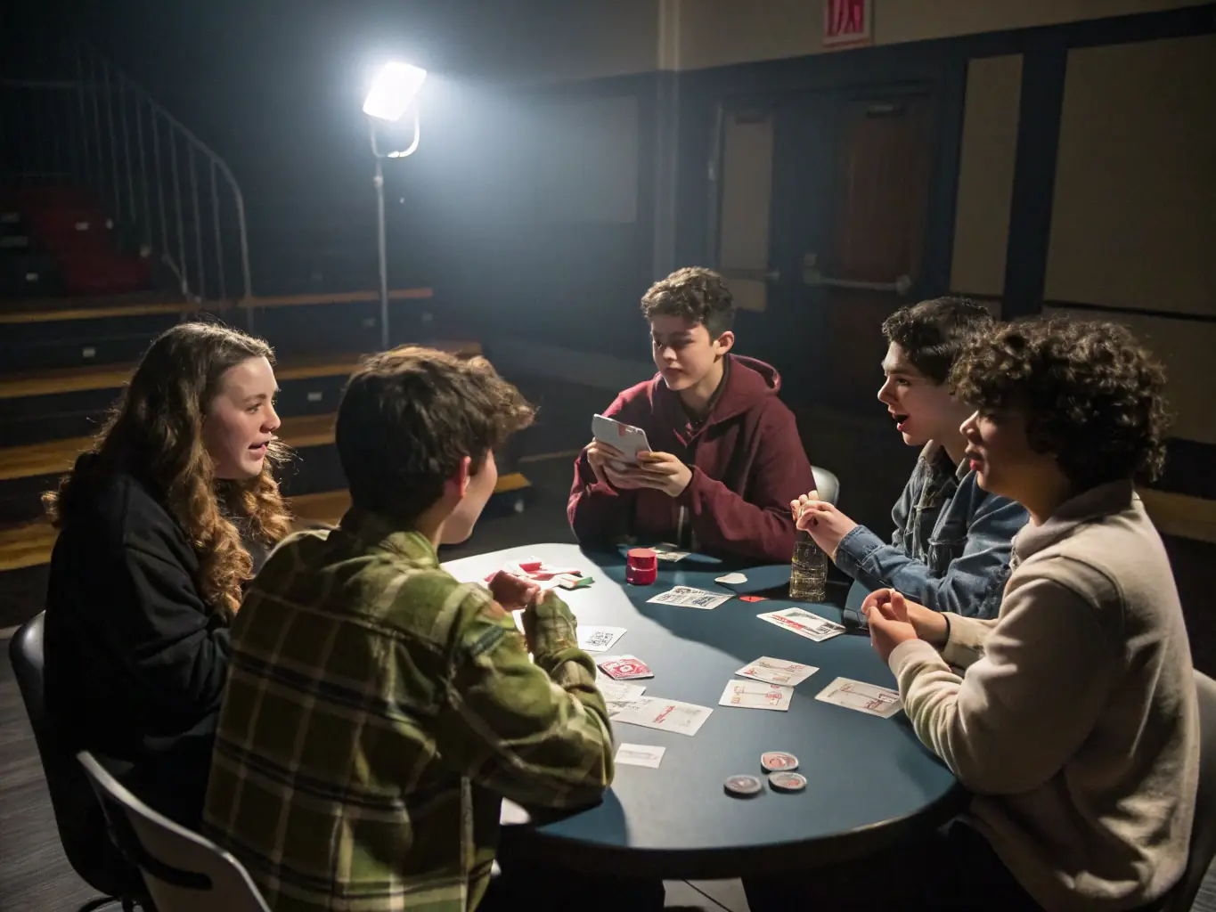 A visually engaging image of a poker training session at LPC, featuring an instructor guiding participants through strategic concepts and techniques, promoting skill development and learning.